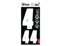 BOX Components "Box Two" BMX Race Zahlen-Sticker - White