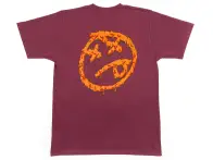 BSD "Melting Acid Face" T-Shirt - Maroon Red