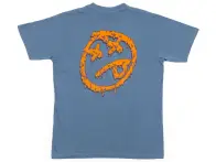 BSD "Melting Acid Face" T-Shirt - Petrol Blue