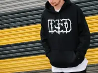 BSD "Outline" Hooded Pullover - Black