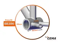 CEMA "BB386 Interlock" BMX Race Tretlager - SRAM GXP