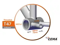 CEMA "T47" MTB Tretlager - Shimano