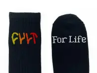 Cult "Multicolor Logo" Socks - Black
