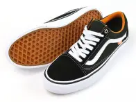 Cult X Vans "Old Skool Pro" Shoes - Black/White/Orange
