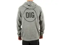 Dig BMX Magazine "Circle Zip" Hooded Zipper - Grey