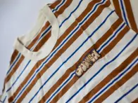 Doomed Brand "Bubble Stripe" T-Shirt - Beige/Brown