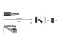 Elvedes "2015002" Schaltzug Kit - 2X
