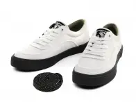 Higher "Crypt Canvas" Shoes - Raw Ecru/Black