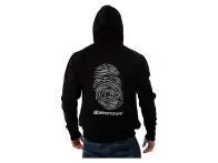 Identiti "Finger Print Logo" Hooded Pullover - Black