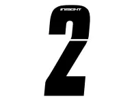 Insight BMX Race Seitennummernschild Zahlen-Sticker - Black