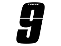 Insight BMX Race Zahlen-Sticker - Black - 10 Stück