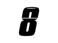 Insight BMX Race Zahlen-Sticker - Black - 10 Stück