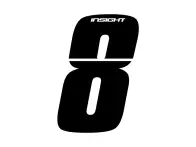 Insight BMX Race Zahlen-Sticker - Black