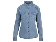 iXS "Carve Digger Organic Denim Women" Shirt - Blue