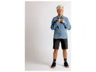 iXS "Carve Digger Organic Denim Women" Shirt - Blue