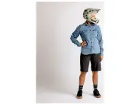 iXS "Carve Digger Organic Denim Women" Shirt - Blue