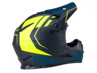 Kali Protectives "Zoka" Fullface Helm - Black/Flourescent Yellow/Teal