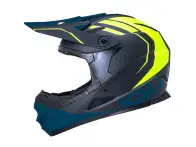 Kali Protectives "Zoka" Fullface Helm - Black/Flourescent Yellow/Teal