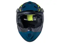 Kali Protectives "Zoka" Fullface Helm - Black/Flourescent Yellow/Teal