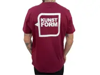 kunstform "Back Logo v2" T-Shirt - Bordeaux