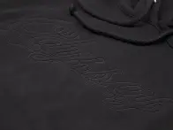 Odyssey BMX "Big Stitch" Hooded Pullover - Black with Black Stitch