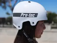 ProTec "Old School Low Pro" BMX Helm - Gloss White (Certifed)