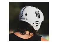 ProTec X Fit Bike Co. "Full Cut Certified" BMX Helmet - Checkered Matte Light Grey