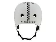 ProTec X Fit Bike Co. "Full Cut Certified" BMX Helmet - Checkered Matte Light Grey
