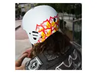 ProTec X S&M Bikes "Full Cut Certified" BMX Helmet - Shield Matte Light Grey