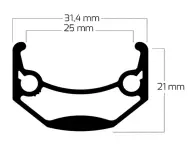 Ryde "Andra 40" BMX Race Rim - 20 Inch Disc