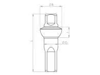 Sapim "Double Square Polyax Brass" Spoke Nipple