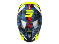 Shot Race Gear "Furious Kid Flash" Fullface Helm - Blue/Neon Yellow Glossy