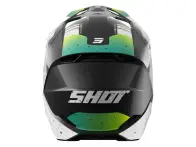 Shot Race Gear "Furious Mirage" Fullface Helm - Blue/Neon Yellow Pearly