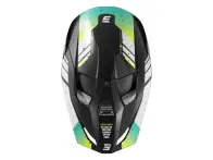 Shot Race Gear "Furious Mirage" Fullface Helm - Blue/Neon Yellow Pearly