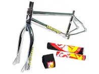 S&M Bikes "Challenger" BMX Rahmen + Gabel Set - Chrome (1 Zoll)