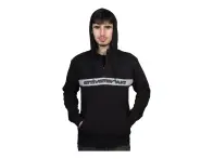 Stay Strong "Cut Stripe 1/4 Zip" Hooded Pullover - Black/Grey