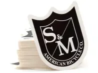 S&M Bikes "Medium Shield" Sticker 100 Pack