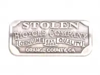 Stolen BMX "Small Crest Arched" Oberrohr Badge