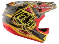 Troy Lee Designs "D3 Carbon" Fullface Helm - Longshot Red (MIPS)