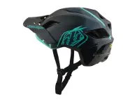 Troy Lee Designs "Flowline SE Mips" MTB Helmet - Badge Carbon/Real Teal