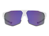 uvex "axos set" Sonnenbrille - Mirror Purple Lens / White Matt