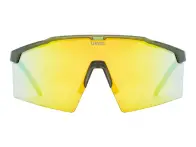 uvex "flowline" Sonnenbrille - Mirror Gold Lens / Olive Matt