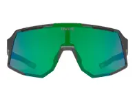 uvex "sequenze" Sonnenbrille - Mirror Green Lens / Black Matt