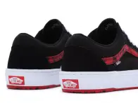 Vans "BMX Old Skool" Shoes - Marble Red/Black/White