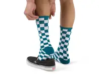 Vans "Checkerboard II Crew" Socken - Blue Coral