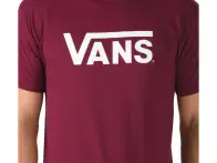Vans "Classic" T-Shirt - Burgundy/White