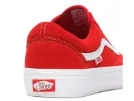 Vans "Old Skool Pro" Shoes - (Suede) Red/White