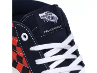 Vans "Sk8-Hi Pro" Shoes - (Checkerboard) Navy/Orange