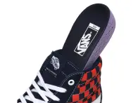 Vans "Sk8-Hi Pro" Shoes - (Checkerboard) Navy/Orange