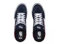 Vans "Sk8-Hi Pro" Shoes - (Checkerboard) Navy/Orange